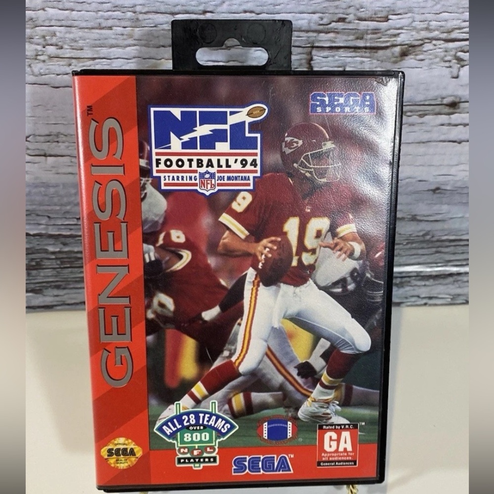 NFL Football 1994 Starring Joe Montana Sega Genesis Game in case no manual